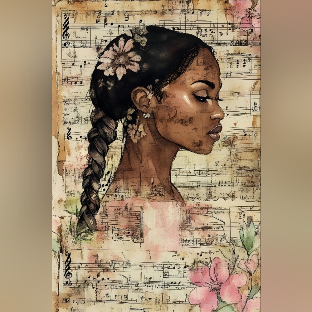 4pc=African American Women Prints